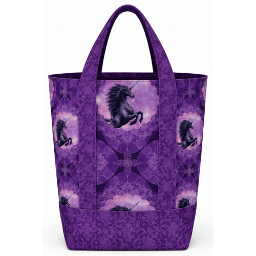 Clothworks | Unicorn Magic | Grocery Library Bag Kit Purple