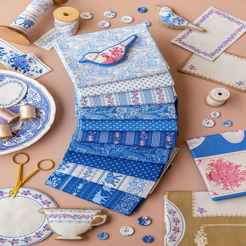 Tilda | Something Blue | 1/2 Metre Bundle Coordinating Blenders 