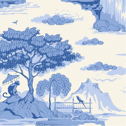 Tilda | Something Blue | Cottonview Scenic Cream 100670