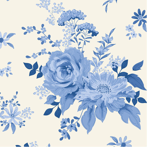 Tilda | Something Blue | Wildgarden Blue Cream 100667