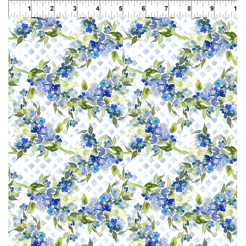 Super Sale | Jason Yenter | Victoria Flowers Blue 6VIC-1 