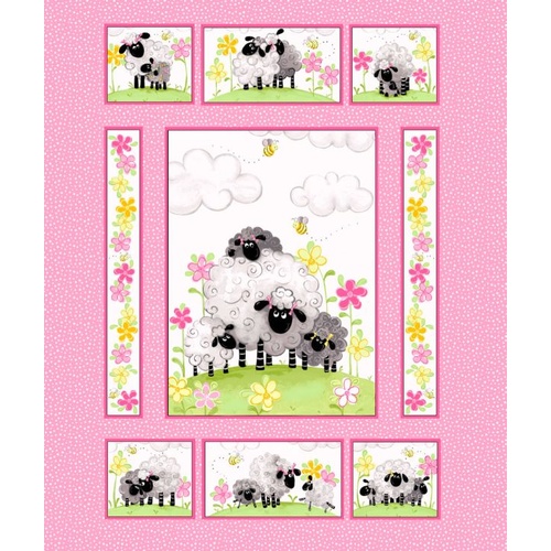 Super Sale | Susybee Lal the Lamb Mama Lal 36" Quilt Panel SB20300-520 