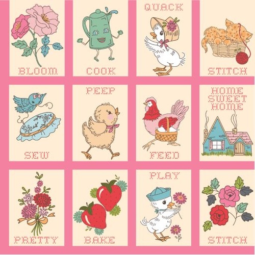 Super Sale | Hopscotch and Freckles Pretty Stitches Pink HF2190