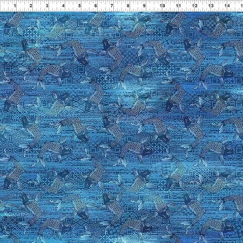 Super Sale | Jason Yenter | Oriental Gardens Blue Koi 5OG-2