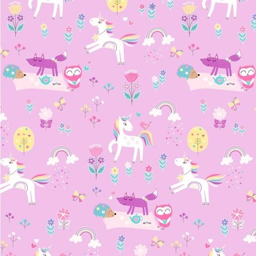 Fabric Remnant | Unicorn Magic Pearlescent Forest (55cm x 112cm)