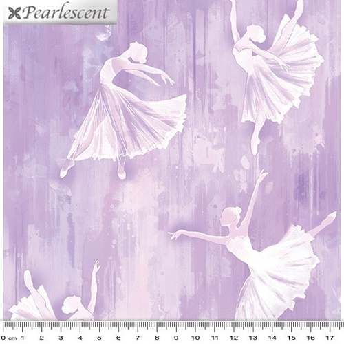 Fabric Remnant | Pearl Ballet Ballerina Silhouette | 90cm x 112cm