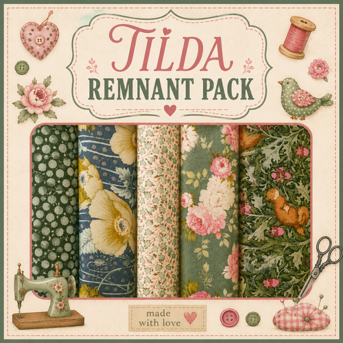 Fabric Remnant Pack | Tilda 5 Designs - 1 ONLY