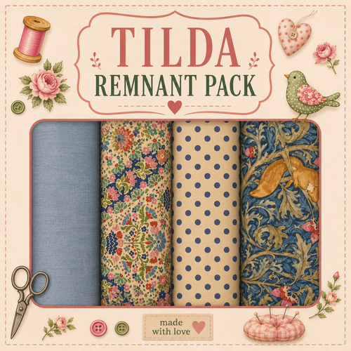 Fabric Remnant Pack | Tilda 4 Designs - 1 ONLY