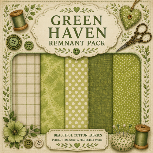 Fabric Remnant Pack | Green Haven 5 Designs - 1 ONLY
