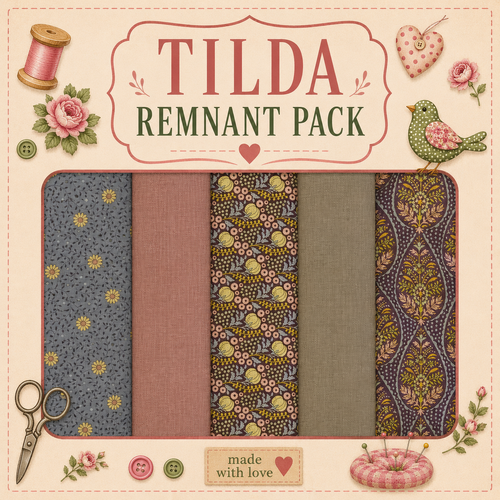 Fabric Remnant Pack | Tilda 5 Designs - 1 ONLY