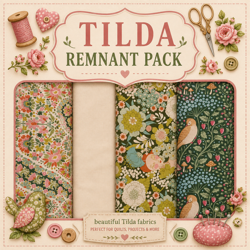 Fabric Remnant Pack | Tilda 4 Designs - 1 ONLY