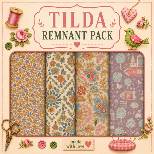 Fabric Remnant Pack | Tilda 4 Designs - 1 ONLY