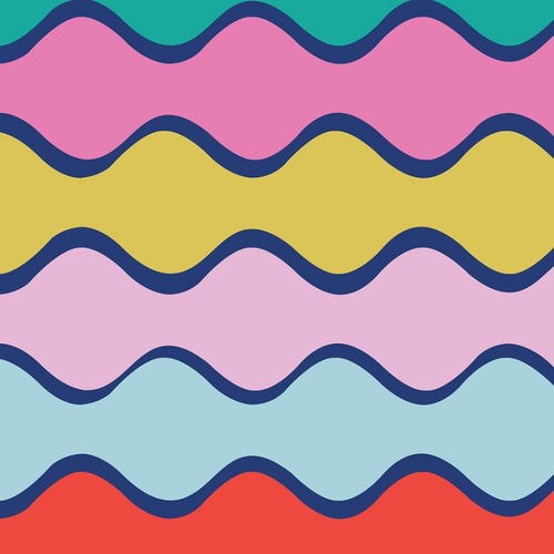 Super Sale | By the Metre | Summer Abroad Poplin Music Waves DVF1110