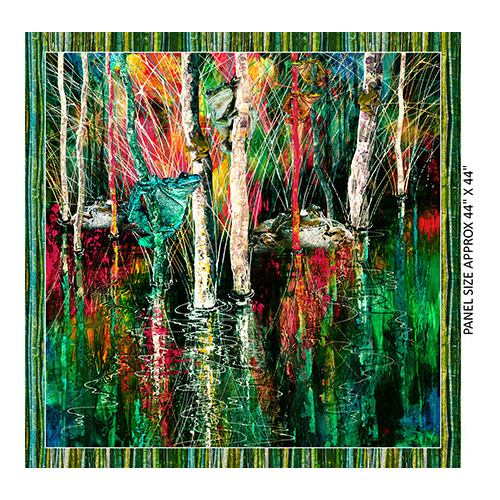 Super Sale | Fabulously Froggy Reed Ripples 44" Panel 4065B