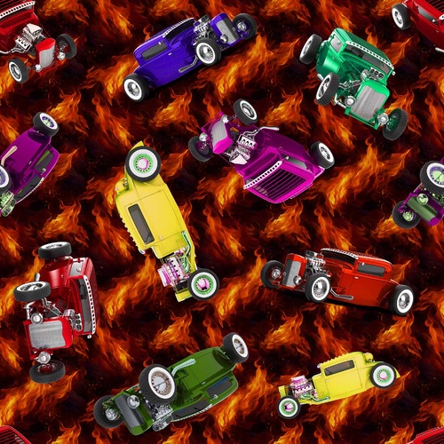 Super Sale | Hot Rods Vintage Cars Flames 4099F