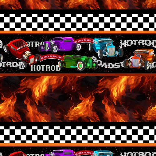 Super Sale | Hot Rods Vintage Cars Stripe 4099D