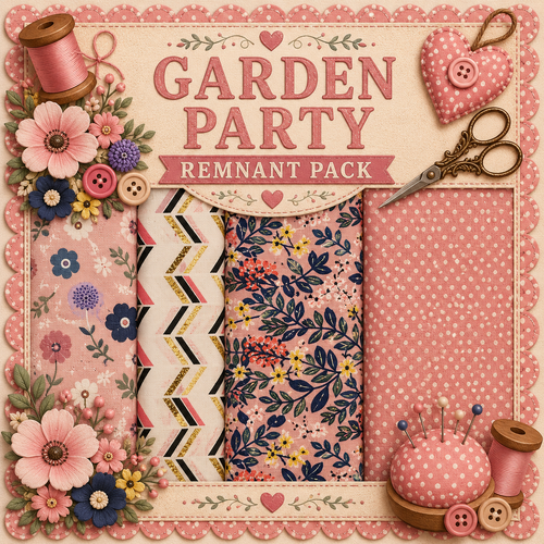 Fabric Remnant Pack | Garden Party 4 Designs - 1 ONLY