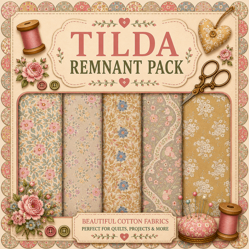 Fabric Remnant Pack | Tilda 5 Designs - 1 ONLY