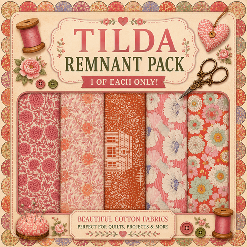 Fabric Remnant Pack | Tilda 5 Designs - 1 ONLY