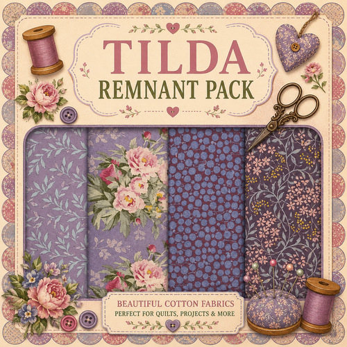 Fabric Remnant Pack | Tilda 4 Designs - 1 ONLY