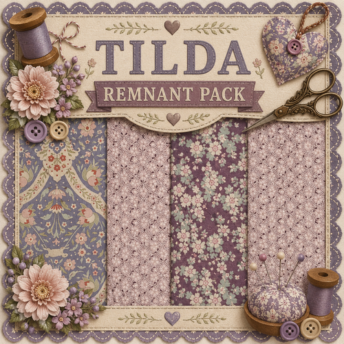 Fabric Remnant Pack | Tilda 4 Designs - 1 ONLY