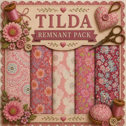 Fabric Remnant Pack | Tilda 5 Designs - 1 ONLY