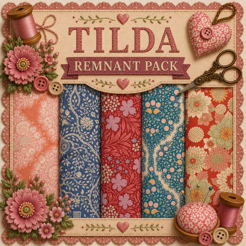 Fabric Remnant Pack | Tilda 5 Designs - 1 ONLY