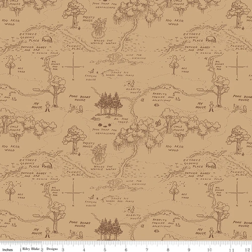 Riley Blake | Winnie the Pooh Map Blender C17001-BROWN