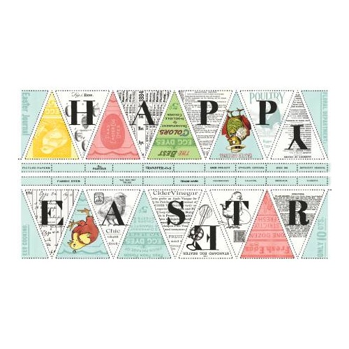 Super Sale | Riley Blake Egg Hunt Bunting 23" Panel CPD17142
