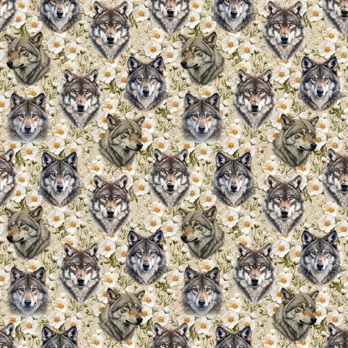 Super Sale | Howling Wolves Wolf Faces Daisy 5100D