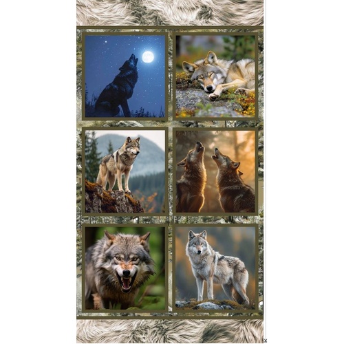Super Sale | Howling Wolves Wolf Block 24" Panel 5100G