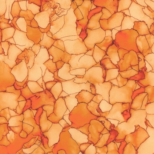 Camelot Fabrics | Flight of Beauty Petal Mosaic Orange 16240406-01