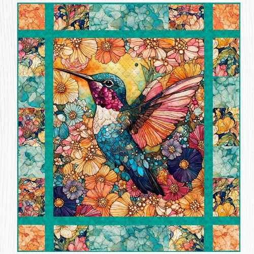 Camelot Fabrics | Flight of Beauty Hummingbird Quilt Kit