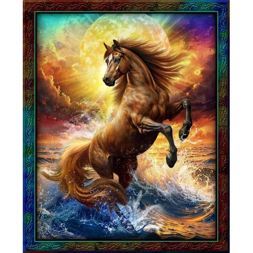 Oasis Fabrics | Thunder 36" Panel Rearing Horse OF59-9171