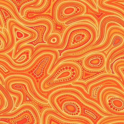 Oasis Fabrics | Tjukurpa Land Tonal Swirls Orange 59-9253