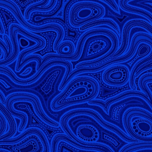 Oasis Fabrics | Tjukurpa Land Tonal Swirls Blue 59-9258
