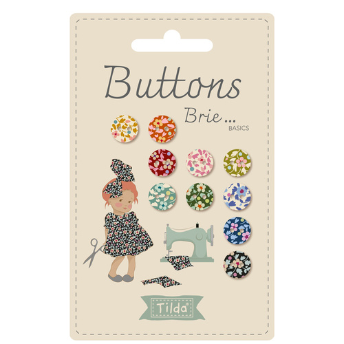 Tilda | Brie Basics | Fabric Buttons 10mm 400070