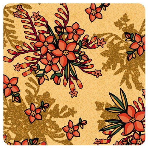 Super Sale | M&S Textiles | Aboriginal Art Kangaroo Paw Guinea KPGCR