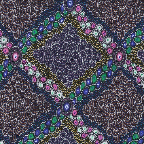 Super Sale | M&S Textiles | Aboriginal Art Bush Waterhole Purple BWHP
