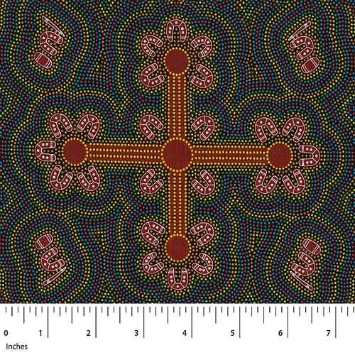 Super Sale | M&S Textiles | Aboriginal Art Ladies Dancing at Ceremony LADGO