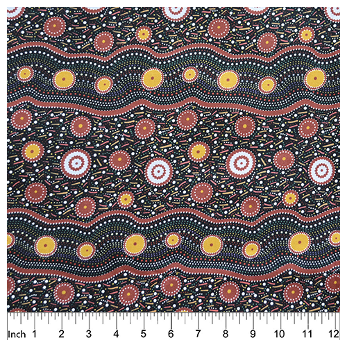Super Sale | M&S Textiles | Aboriginal Art Wild Beans WIBB
