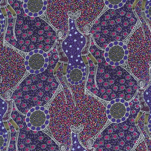 Super Sale | M&S Textiles | Aboriginal Art Women Dancing near Waterhole WDWP