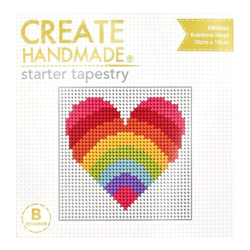 Create Handmade Starter Tapestry Rainbow Heart Kit BWN066