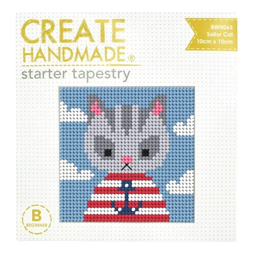 Create Handmade Starter Tapestry Sailor Cat Kit BWN065