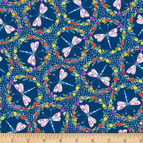 Fabric Remnant | Gypsy Dreams Dragonflies  (84cm x 112cm)