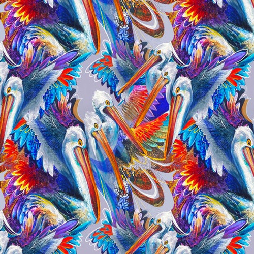 Fabric Remnant | Pelican Plus Pelican Allover (80cm x 112cm)