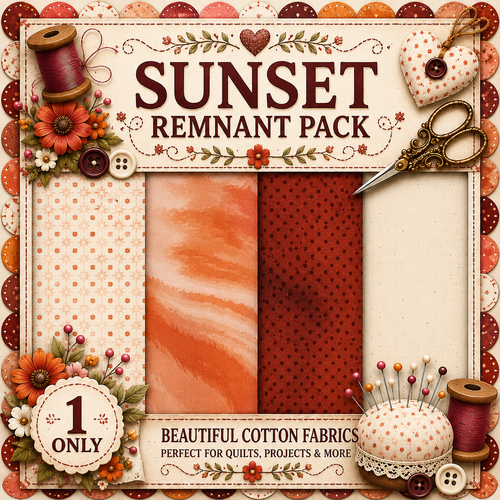 Fabric Remnant Pack | Sunset 4 Designs - 1 ONLY