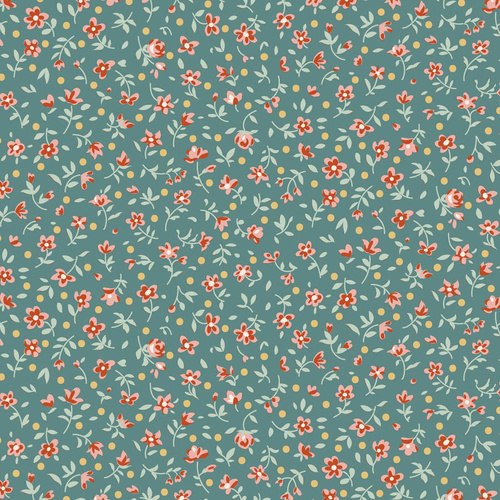Tilda | Village Life | Floral Blender Mae Teal 110178