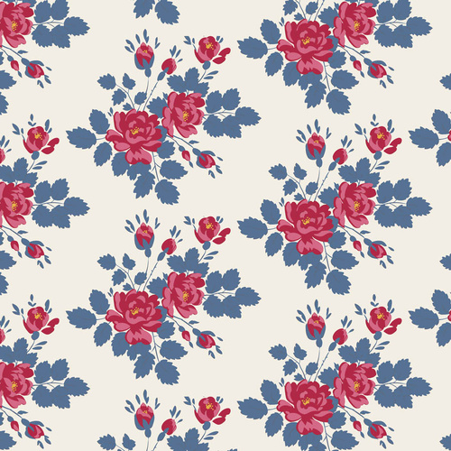 Tilda | Village Life | Floral Myrtle Blue 100698