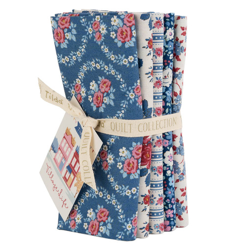 Tilda | Village Life | Floral FQ Bundle Blue 300277